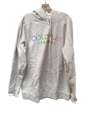 Coldplay Logo and Moon Phase Gray Hoodie - Unisex 2X